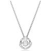 Swarovski Pendente Constella, Taglio Round, Dancing stone, Bianco, Placcato rodio
