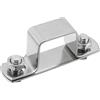 QUARKZMAN Forma U Connettore Staffa, 30mm x 30mm 304 Inossidabile Acciaio Inossidabile Acciaio Barra Sicurezza Supporto Staffe Supporto Montante Canale, 1pz