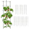 Relaxdays Set da 8 Sostegni Circolari per Pomodori, H: 90 cm, Acciaio e Plastica, Piante Rampicanti, per Cetrioli, Verde