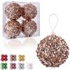 ZHANYIGY Set di 4 palline di Natale infrangibili, per alberi di Natale, matrimoni, feste, vacanze, da tavolo, piccoli alberi (champagne)