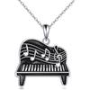 ONEFINITY Collana con strumento musicale in argento sterling 925 con ciondolo a tromba/violino/arca/tamburo, gioielli musicali, regali per le donne, S, argento sterling, non è una pietra preziosa, S