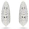 Swarovski Orecchini pendenti Sublima, Crystal Pearl, Taglio Round, Bianchi, Placcato rodio
