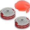 FUSHUI Confezione da 2 bobine per strimmer e copertura per bobine FLY060, sostituzione della bobina FLY021 compatibile con Flymo Contour Mini/Multi Trim Grass Trimmer