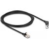 Delock Cavo di rete Delock RJ-45 Cat.6a S/FTP angolato 2m Nero [80288]