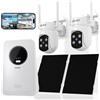 REIGY 4MP Kit Videosorveglianza Wifi Esterno Senza FIli, 10CH Sistema Sicurezza