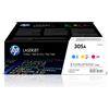 HP 305A CF370AM, Multipack da 3 Cartucce Toner Originali da 2600 Pagine, Compati