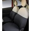 CO.RA. Set di coprisedili anteriori in tessuto di cotone grigio per FIAT 500 (312) 500 C (312)