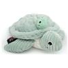 TriAction Toys Tartaruga di peluche, mamma con bambino, menta