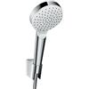 hansgrohe Crometta Set supporto doccia 1 getto EcoSmart 9 l/min con flessibile doccia 160 cm, bianco/cromo, 26569400