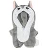 niannyyhouse Tutina in peluche da 10 cm, a forma di dinosauro, squalo, tutina morbida, accessori per vestire (grigio-2)