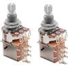 Musiclily Metrico A500K Potenziometro Push-Pull Split Shaft Audio Taper Pots per Chitarra Elettrica Basso(2 Pezzi)
