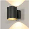 Mckalen Lampada da Parete Esterno, 14W 1575LM Applique da Parete LED IP65 Impermeabile, 350° Angolo Regolabile, Nero Lampada a Muro in Alluminio per Giardino Patio Corridoio, Bianco Caldo 3000K