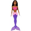 Barbie Fantasía Muñeca Sirena Aleta Morada con Rosa