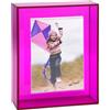 HappyDino Cornice portafoto in acrilico da parete e da tavolo, 12,7 x 17,8 cm, colore brillante, colore viola