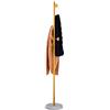 Relaxdays Appendiabiti da Terra a Stelo, H x D: 172 x 29 cm, Stand Attaccapanni con 5 Ganci, Omino Autoportante, Bianco