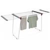 Relaxdays Stendino Pieghevole Leggero, in Ferro, 91 x 63 x 199 cm, Stendibiancheria Classico, 18 Metri Filo, Nero