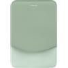 MOSISO Tappetino Mouse con Poggiapolsi,Mat Ergonomico Morbido Tessuto Memory Foam Curvo Rialzato,per Casa Ufficio,Alleviare Dolore Durante Tipo Base PU Antiscivolo per Computer Laptop, Verde Antico