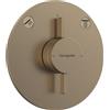 hansgrohe DuoTurn S - Rubinetto per doccia incasso per 2 utenze, Miscelatore monocomando tondo per iBox universal 2, bronzo spazzolato