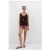 Intimissimi Canotta Bordi Costina In Elevated Cotton Marrone