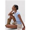 Intimissimi Maglia Manica Corta In Cotone Superior A Costine Azzurro