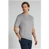 Intimissimi T-shirt In 100% Lino Soft Grigio Chiaro