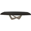 BONTEMPI tavolo allungabile a botte con struttura sabbia BACH 53.79 300/250/200x106 cm - 53.79-M312-C152