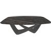 BONTEMPI tavolo fisso a botte con struttura antracite BACH 53.75 200x116 cm - 53.75-M310-CM025
