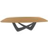 BONTEMPI tavolo fisso a botte con struttura antracite BACH 53.76 250x120 cm - 53.76-M310-L009