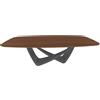 BONTEMPI tavolo fisso a botte con struttura antracite BACH 53.76 250x120 cm - 53.76-M310-L036
