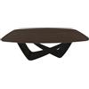 BONTEMPI tavolo fisso a botte con struttura nero opaco BACH 53.75 200x116 cm - 53.75-M055-L002
