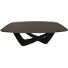 BONTEMPI tavolo fisso a botte con struttura nero opaco BACH 53.75 200x116 cm - 53.75-M055-C130