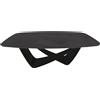 BONTEMPI tavolo fisso a botte con struttura nero opaco BACH 53.75 200x116 cm - 53.75-M055-CR002