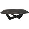 BONTEMPI tavolo fisso a botte con struttura nero opaco BACH 53.75 200x116 cm - 53.75-M055-CM025