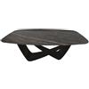 BONTEMPI tavolo fisso a botte con struttura nero opaco BACH 53.75 200x116 cm - 53.75-M055-CM005