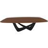 BONTEMPI tavolo fisso a botte con struttura nero opaco BACH 53.76 250x120 cm - 53.76-M055-L036
