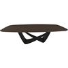 BONTEMPI tavolo fisso a botte con struttura nero opaco BACH 53.76 250x120 cm - 53.76-M055-L002