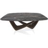 BONTEMPI tavolo fisso a botte con struttura ottone scuro BACH 53.75 200x116 cm - 53.75-M028-C116
