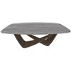 BONTEMPI tavolo fisso a botte con struttura ottone scuro BACH 53.75 200x116 cm - 53.75-M028-CR006