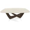 BONTEMPI tavolo fisso a botte con struttura ottone scuro BACH 53.75 200x116 cm - 53.75-M028-CM027