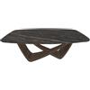 BONTEMPI tavolo fisso a botte con struttura ottone scuro BACH 53.75 200x116 cm - 53.75-M028-CM025