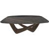 BONTEMPI tavolo fisso a botte con struttura ottone scuro BACH 53.75 200x116 cm - 53.75-M028-CM005