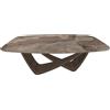 BONTEMPI tavolo fisso a botte con struttura ottone scuro BACH 53.75 200x116 cm - 53.75-M028-CM009