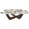 BONTEMPI tavolo fisso a botte con struttura ottone scuro BACH 53.75 200x116 cm - 53.75-M028-CM010