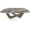BONTEMPI tavolo fisso a botte con struttura sabbia BACH 53.75 200x116 cm - 53.75-M312-C115