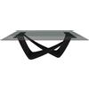 BONTEMPI tavolo fisso rettangolare con struttura nero opaco BACH 53.80 200x100 cm - 53.80-M055-C158