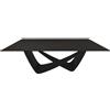 BONTEMPI tavolo fisso rettangolare con struttura nero opaco BACH 53.80 200x100 cm - 53.80-M055-C185S