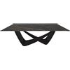 BONTEMPI tavolo fisso rettangolare con struttura nero opaco BACH 53.80 200x100 cm - 53.80-M055-CM025