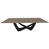 BONTEMPI tavolo fisso rettangolare con struttura nero opaco BACH 53.82 250x100 cm - 53.82-M055-C181S
