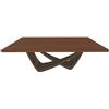 BONTEMPI tavolo fisso rettangolare con struttura ottone scuro BACH 53.80 200x100 cm - 53.80-M028-L036