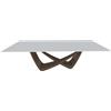 BONTEMPI tavolo fisso rettangolare con struttura ottone scuro BACH 53.82 250x100 cm - 53.82-M028-C180S
